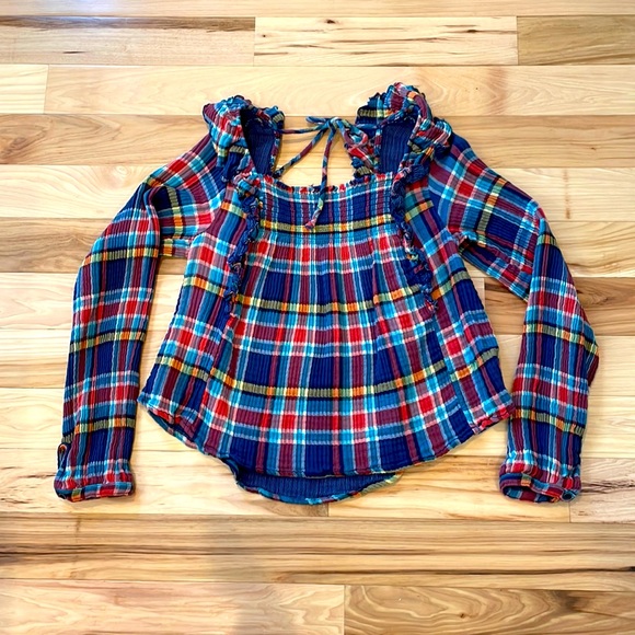Free people xs plaid flannel shirt. We the free Siena - Picture 3 of 9